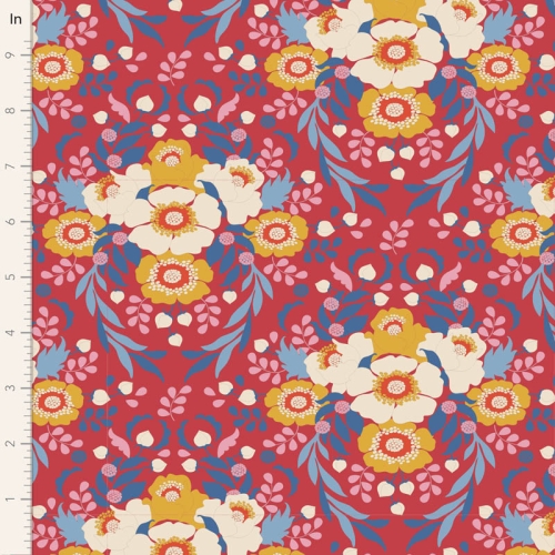 Tilda Patchwork Stoff Baumwolle - Jubilee - Anemone Red
